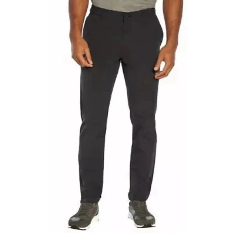 NEW Banana Republic Men's 40x30 Flat Front Pants Black Polyester